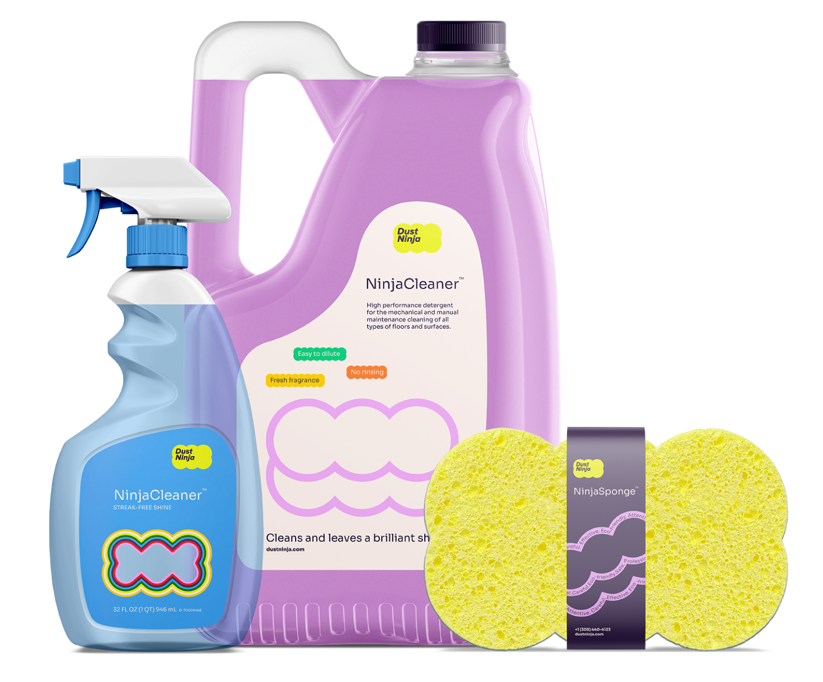 Dust Ninja cleaner and sponge product concepts