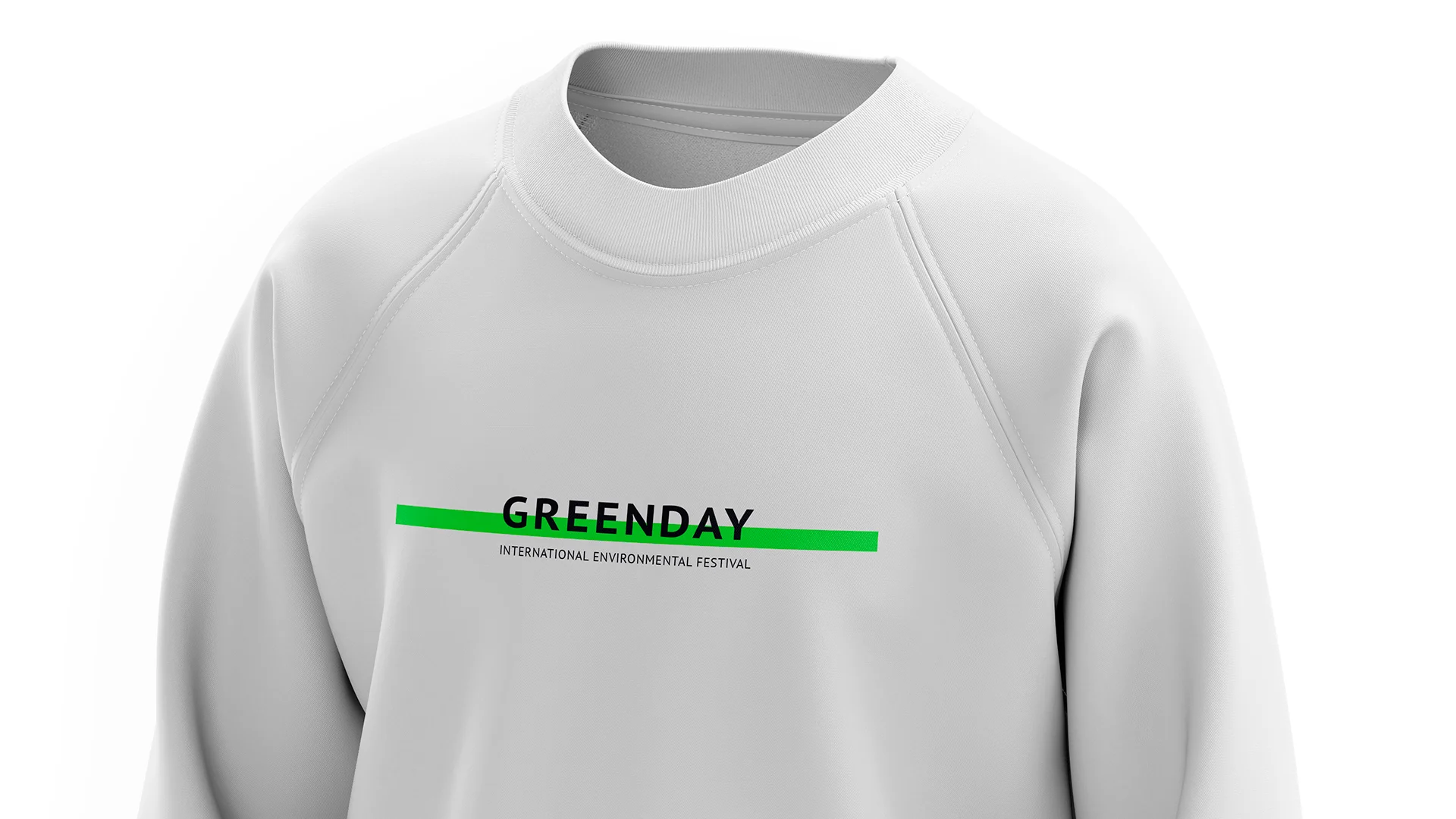 Белый свитшот с логотипом GreenDay