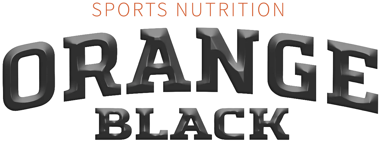 Объёмный логотип Orange Black с подписью Sports Nutrition