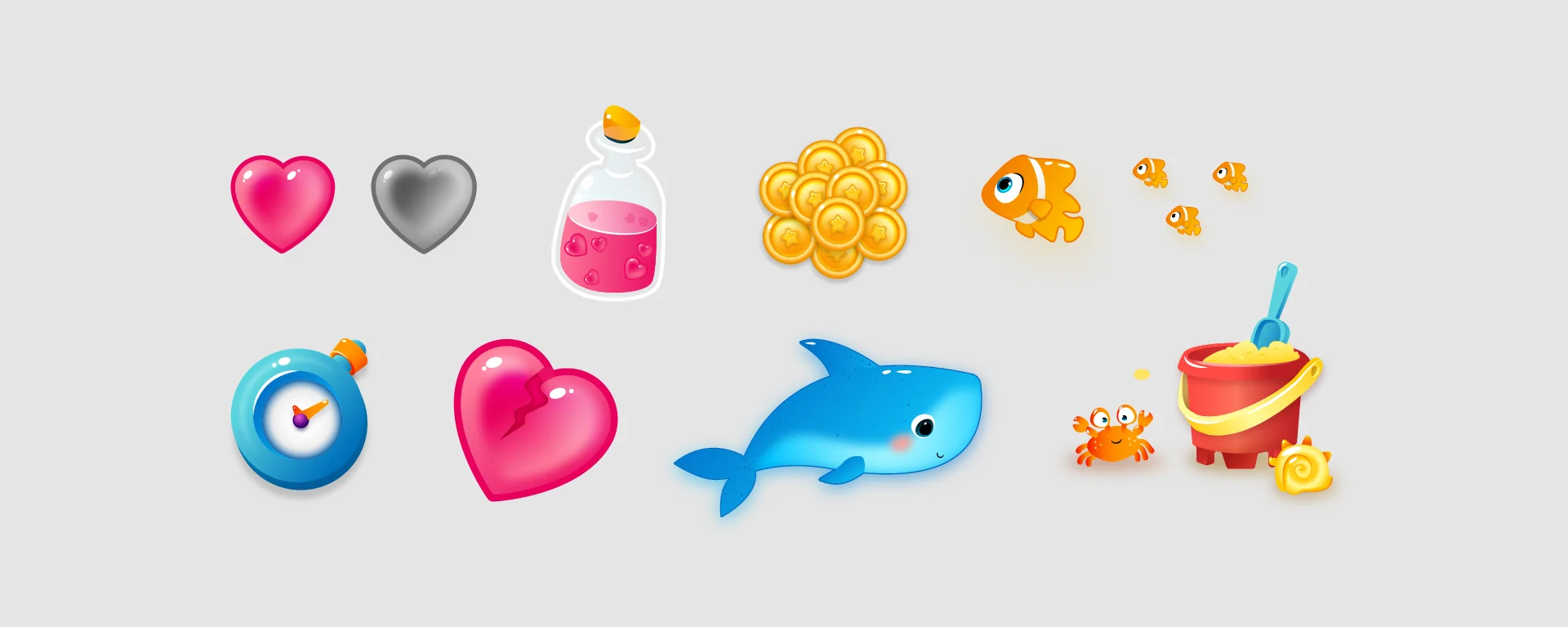 Персонажи, награды и игровые предметы SEA BLAST