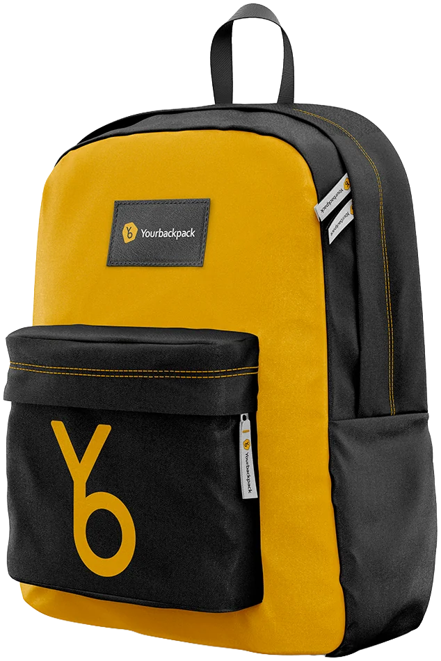 Жёлто-графитовый рюкзак Yourbackpack