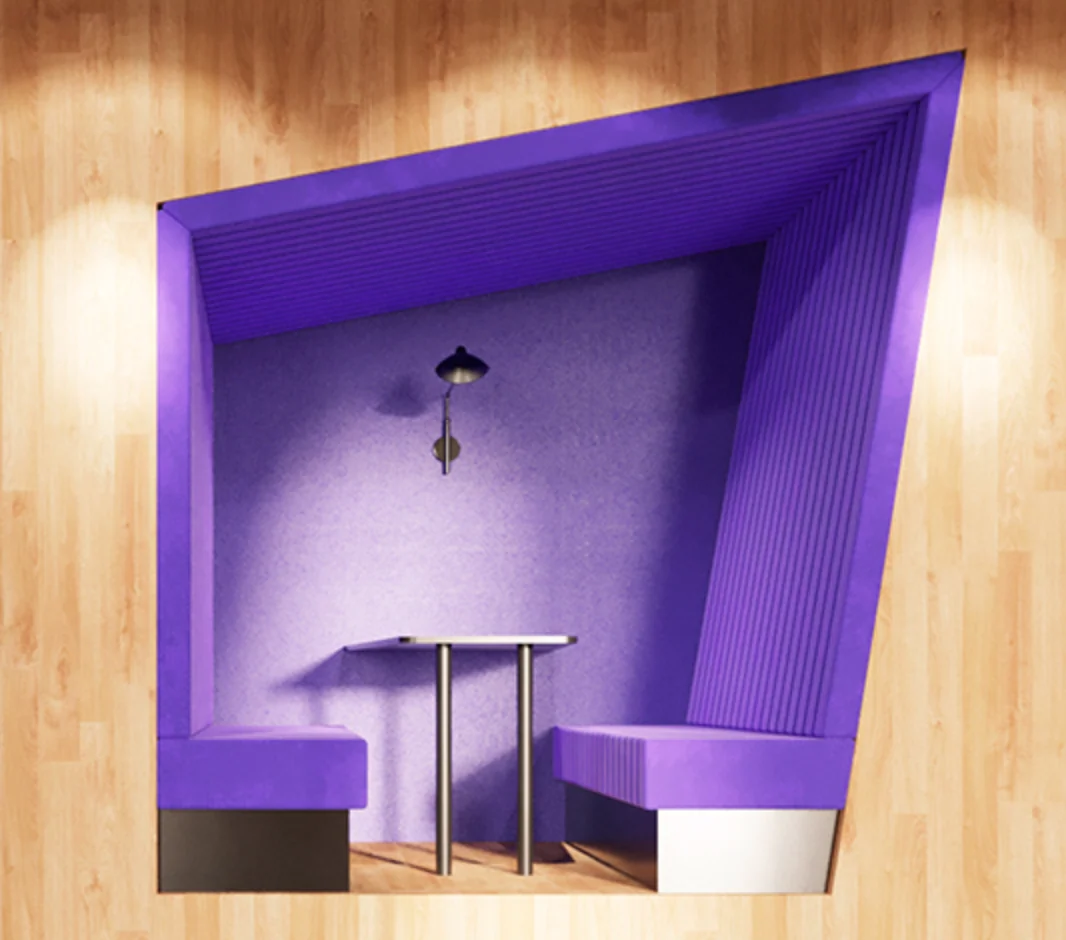 Фиолетовая зона отдыха из коворкинга &PLACE! SENO